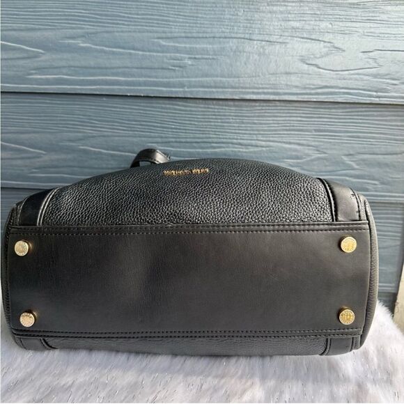 MICHAEL KORS Black Leather Nolita Raven Selma Fulton Tote Hobo Shoulder Bag - Picture 8 of 11